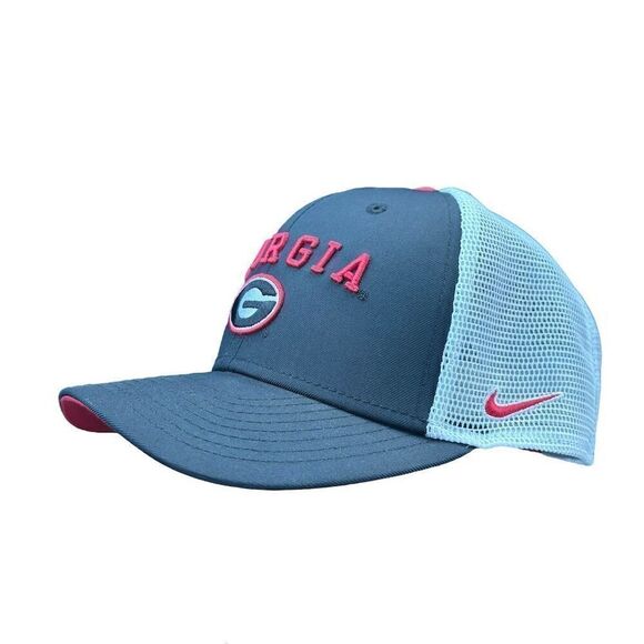 Nike Georgia Bulldogs Trucker Cap Mesh Back Snapback Hat Unisex - Picture 2 of 6